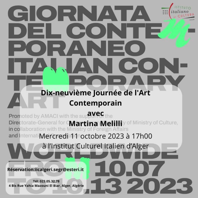 Locandina – Giornata del contemporaneo – Martina Melilli