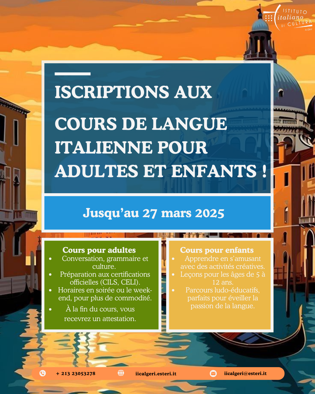 Cours de Langue Italienne pour adultes et enfants !(3)
